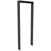 Antraciet BD703 fijn structuur fietsbeugel van plat staal 80x15 mm, 450 mm lang, met montagegaten.