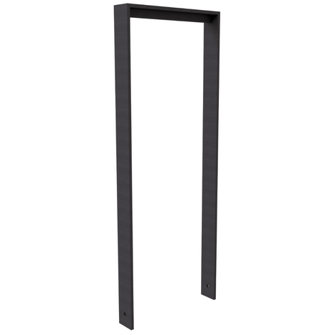 Antraciet BD703 fijn structuur fietsbeugel van plat staal 80x15 mm, 450 mm lang, met montagegaten.