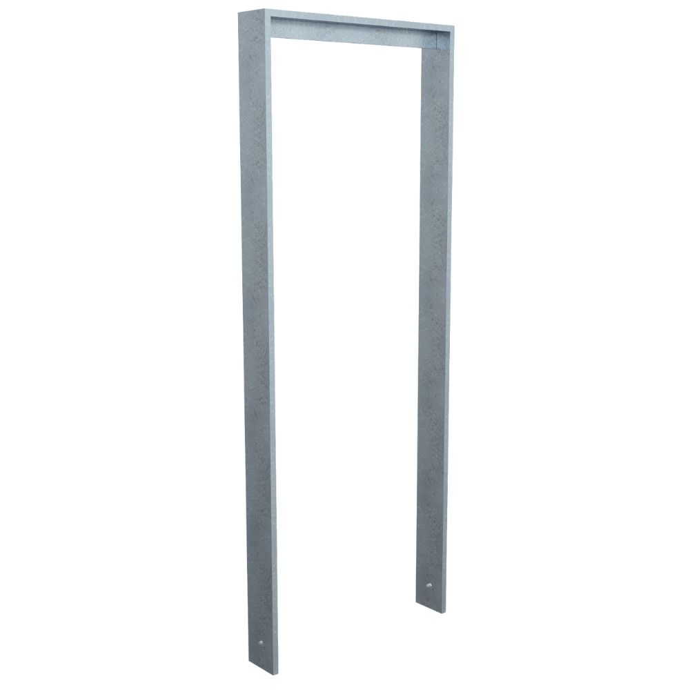 Fietsbeugel design | Plat staal 80x15 mm | Verzinkt of antraciet BD703 fijn structuur
