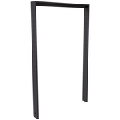 Antraciet DB 703 fietsbeugel van plat staal 80x15 mm, 750 mm hoog, met fijn structuur.