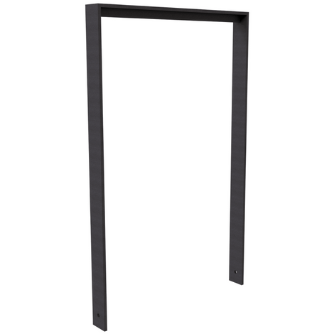 Antraciet DB 703 fietsbeugel van plat staal 80x15 mm, 750 mm hoog, met fijn structuur.