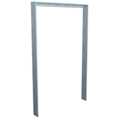 Verzinkte fietsbeugel van plat staal 80x15 mm, 750 mm breed, met strak design.