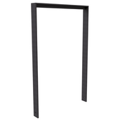 Antraciet fietsbeugel van plat staal 80x15 mm met fijn structuur, BD703 design.