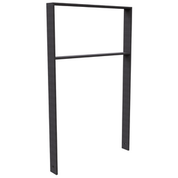 Fietsbeugel design plat staal 80x12 mm in verzinkt of antraciet met structuur