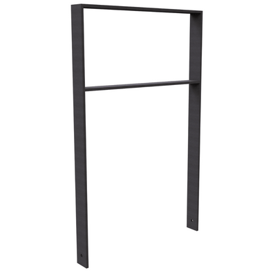 Antraciet fietsbeugel design van plat staal 80x12 mm met fijn structuur, BD703.