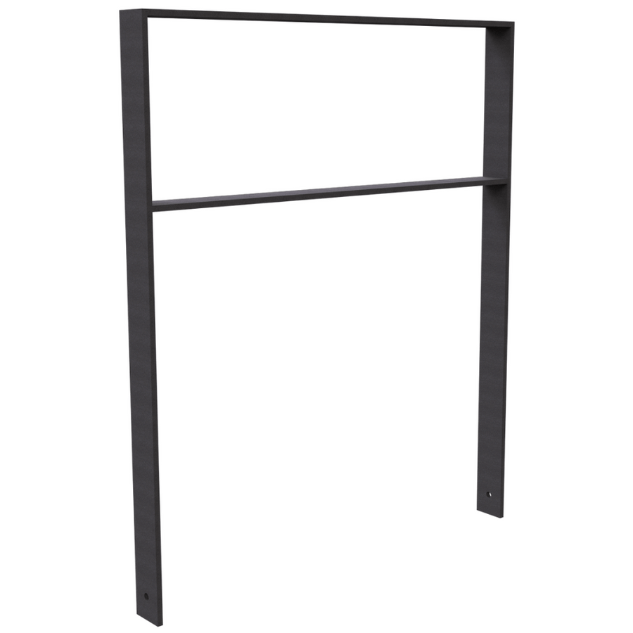 Fietsbeugel design | Plat staal 80x12 mm | Verzinkt of antraciet BD703 fijn structuur