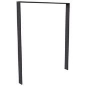 Antraciet BD703 fietsbeugel van plat staal 80x12 mm, 1000 mm, met fijn structuur.