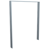 Verzinkte fietsbeugel van plat staal 80x12 mm, 1000 mm, zonder tussenligger.