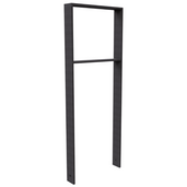 Antraciet DB 703 fietsbeugel van plat staal 80x12 mm, met tussenligger, 450 mm.