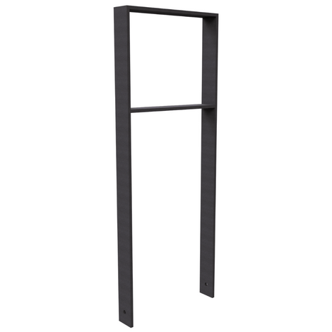 Antraciet DB 703 fietsbeugel van plat staal 80x12 mm, met tussenligger, 450 mm.