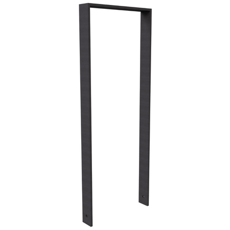 Antraciet DB 703 fietsbeugel van plat staal 80x12 mm, 450 mm, zonder tussenligger.