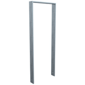 Verzinkte fietsbeugel van plat staal 80x12 mm, 450 mm breed, zonder tussenligger.