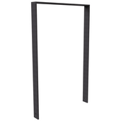 Antraciet stalen fietsbeugel (BD703) van plat staal 80x12 mm, 750 mm hoog, zonder tussenligger.