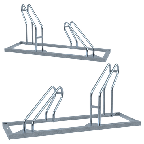 Fietsenrek links of rechts | Verzinkt staal | Voor 2 tot 4 fietsen