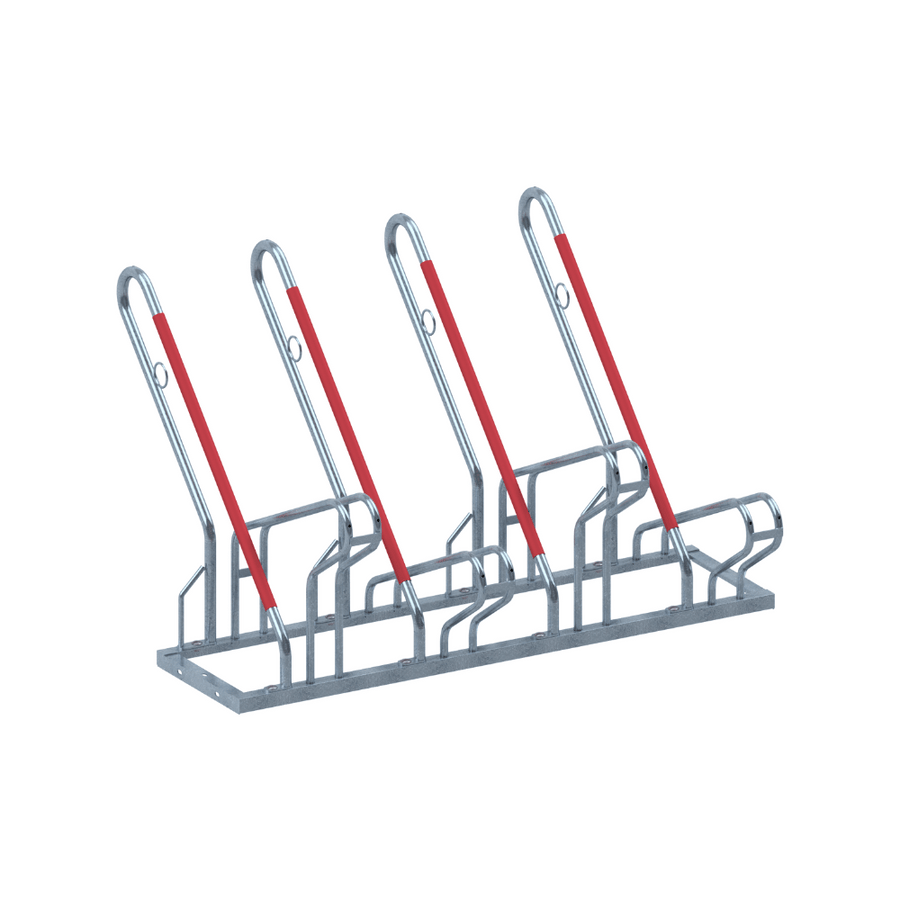 Fietsenrek met aanleunbeugel | Verzinkt staal | Voor 2 tot 6 fietsen