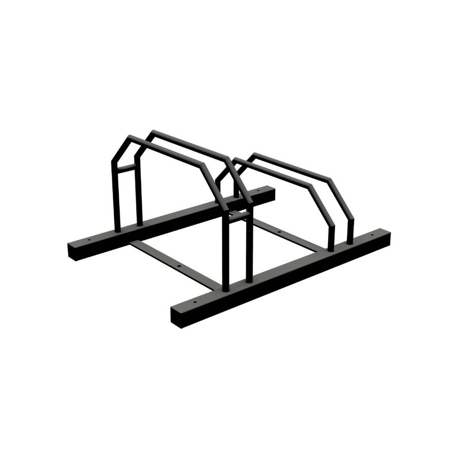 Fietsenrek rij-systeem | Verzinkt staal of Zwart | Elementen voor 2 tot 4 fietsen
