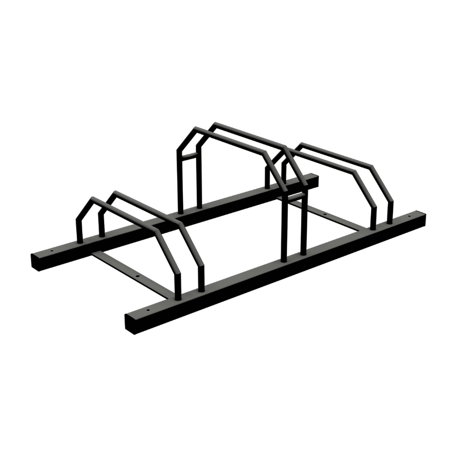 Fietsenrek rij-systeem | Verzinkt staal of Zwart | Elementen voor 2 tot 4 fietsen