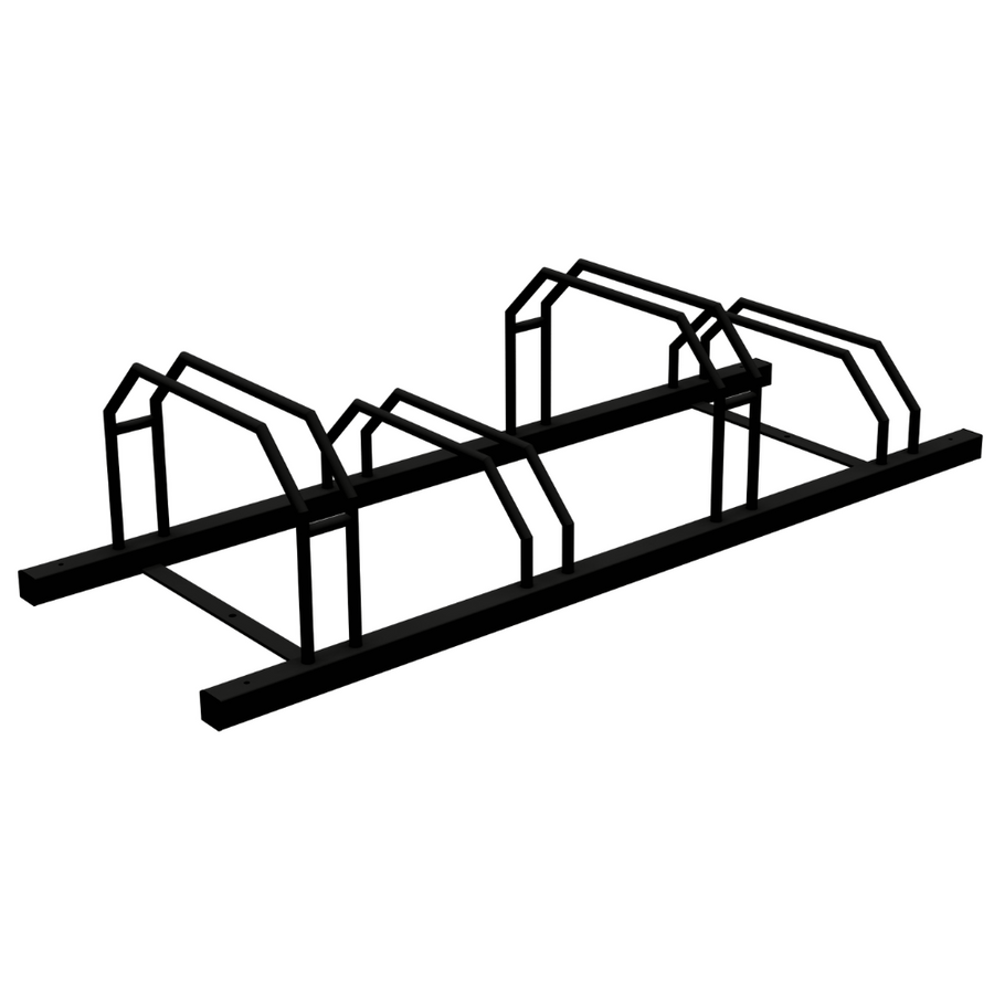Fietsenrek rij-systeem | Verzinkt staal of Zwart | Elementen voor 2 tot 4 fietsen