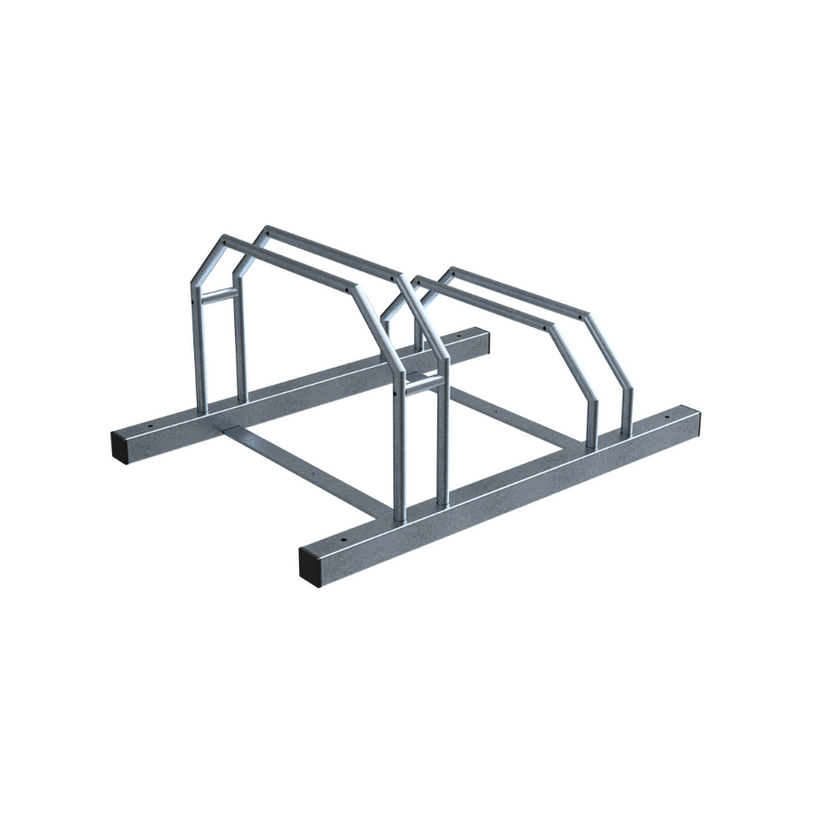 Fietsenrek rij-systeem | Verzinkt staal of Zwart | Elementen voor 2 tot 4 fietsen