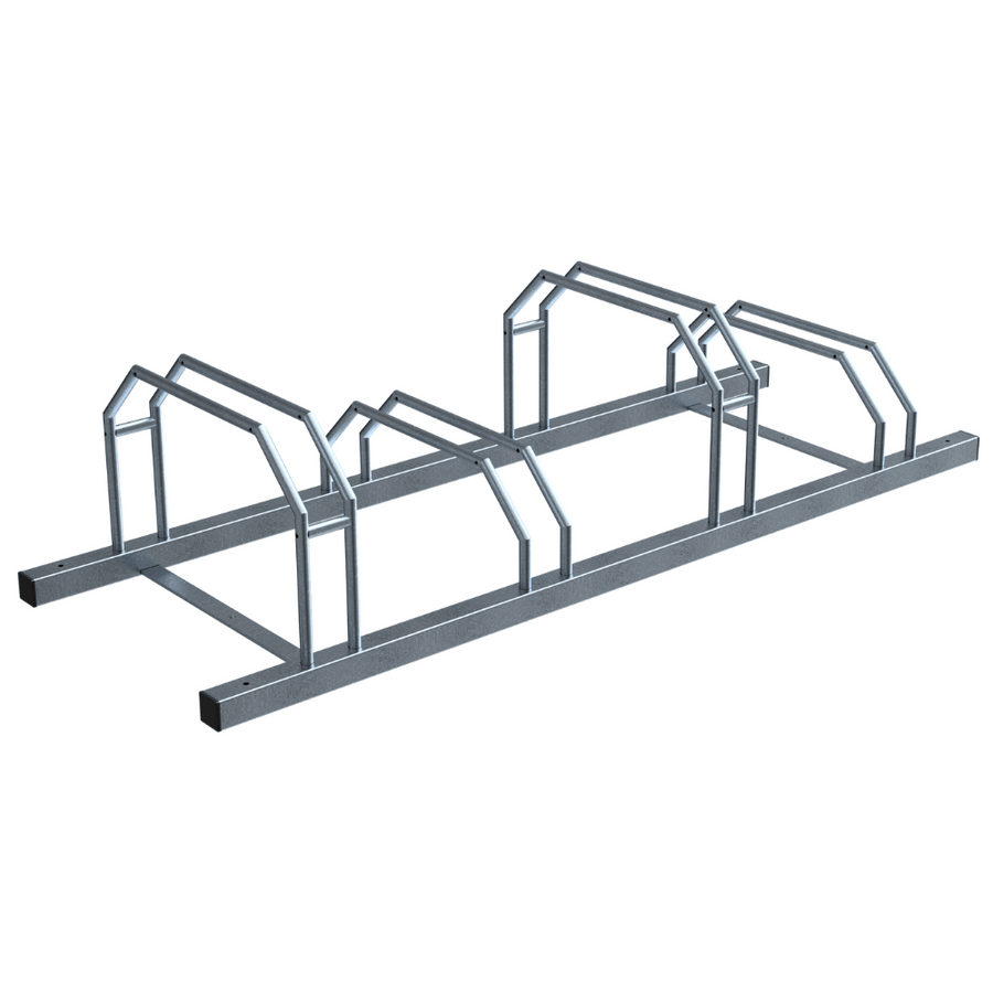 Fietsenrek rij-systeem | Verzinkt staal of Zwart | Elementen voor 2 tot 4 fietsen