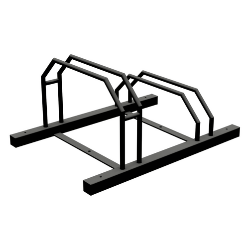 Fietsenrek rij-systeem | Verzinkt staal of Zwart | Elementen voor 2 tot 4 fietsen