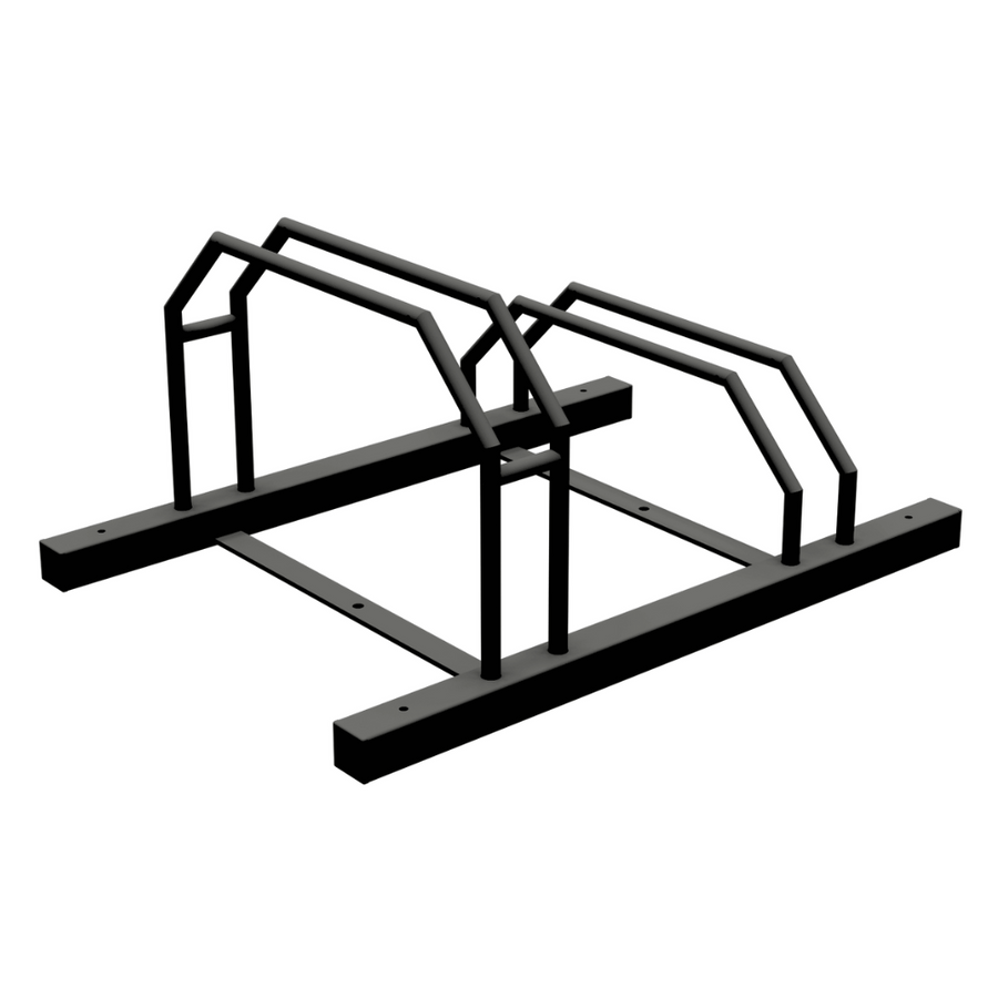 Fietsenrek rij-systeem | Verzinkt staal of Zwart | Elementen voor 2 tot 4 fietsen