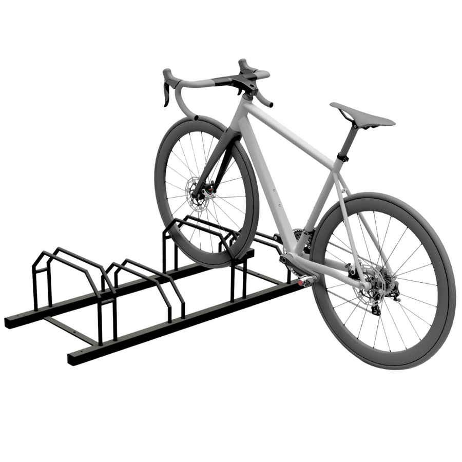 Fietsenrek rij-systeem | Verzinkt staal of Zwart | Elementen voor 2 tot 4 fietsen