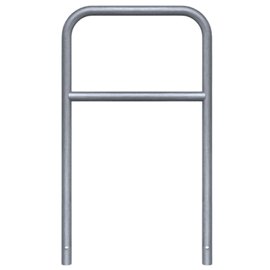 Verzinkt stalen fietssluis hek (Ø48 mm) voor in beton verankering, grijs.
