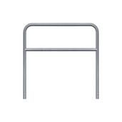 Verzinkt stalen fietssluis hek (Ø48 mm), 1200x1200 mm, voor betonverankering.