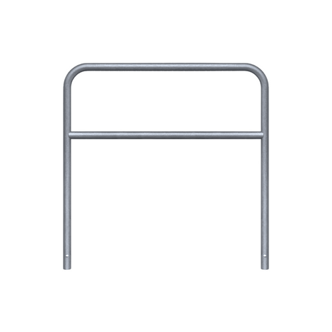 Verzinkt stalen fietssluis hek (Ø48 mm), 1200x1200 mm, voor betonverankering.