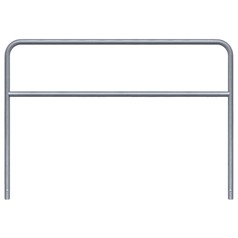 Verzinkt stalen fietssluis hek, 2000x1400 mm, Ø48 mm, voor betonverankering.
