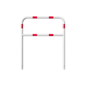 Wit-rood fietssluis hek, Ø48 mm, 1000x1200 mm, voor in beton verankering.