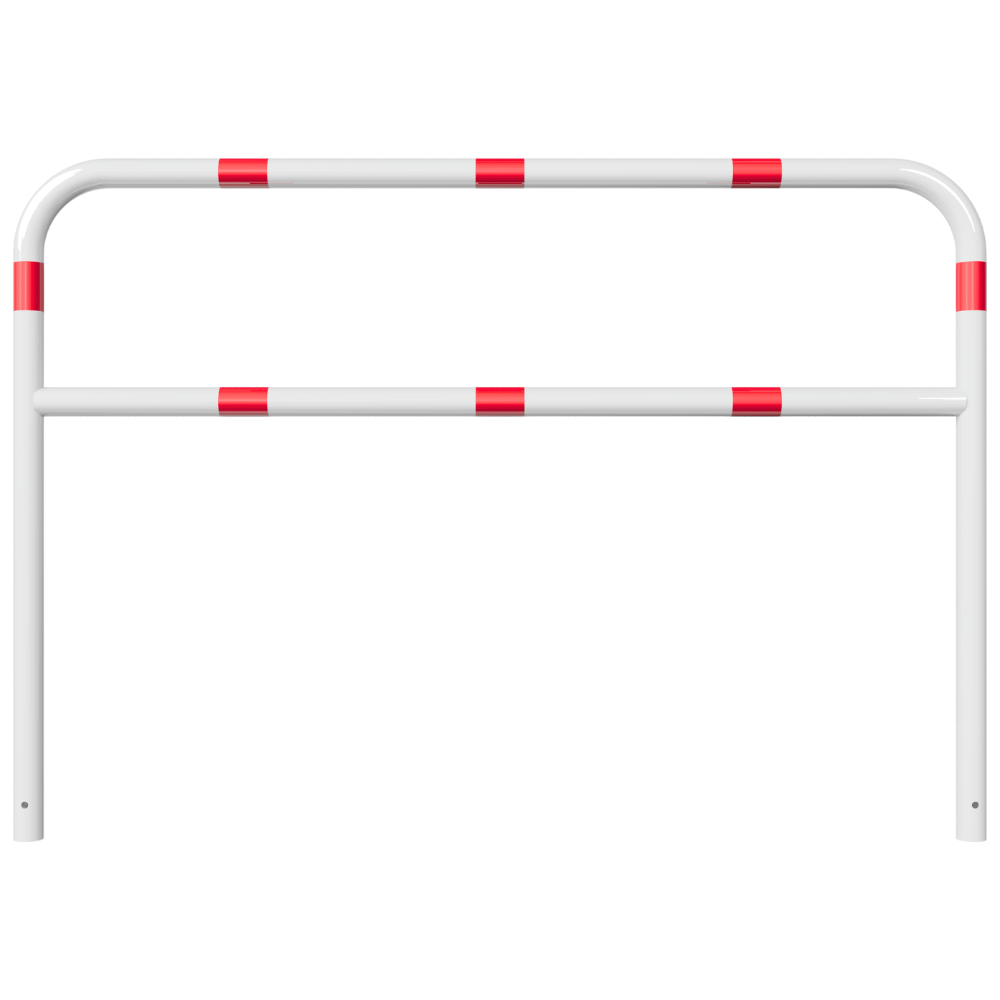 Fietssluis hek Ø60 mm | Breedte opties | Wit-rood | In beton verankeren