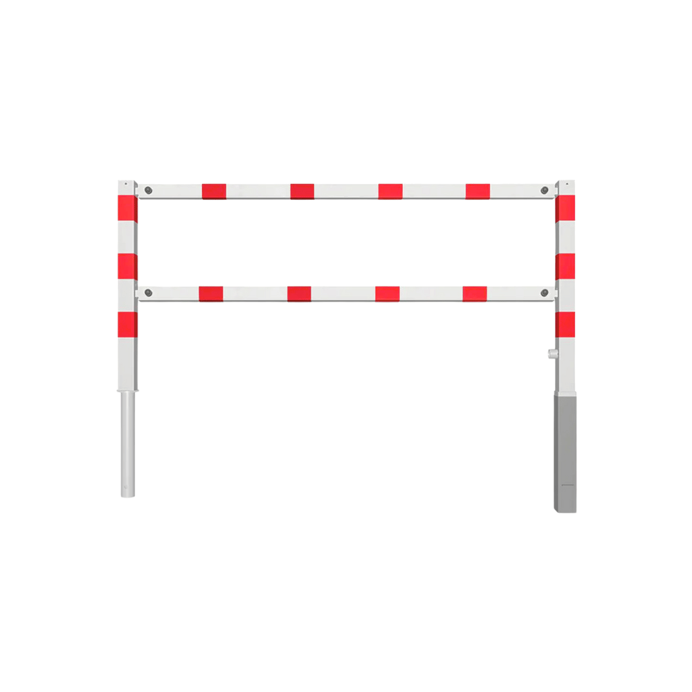 Fietssluis hek 70x70 mm | Uitneembaar met slot | Breedte opties | Wit-rood