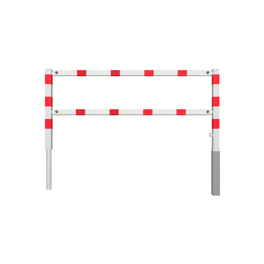 Fietssluis hek 70x70 mm | Uitneembaar met slot | Breedte opties | Wit-rood