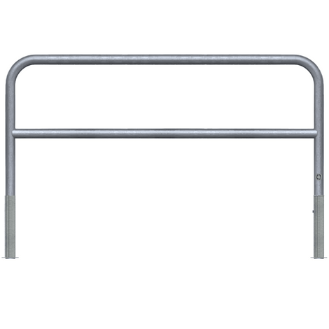 Verzinkt stalen fietssluis hek (Ø60 mm), uitneembaar met slot, 2000 mm breed.