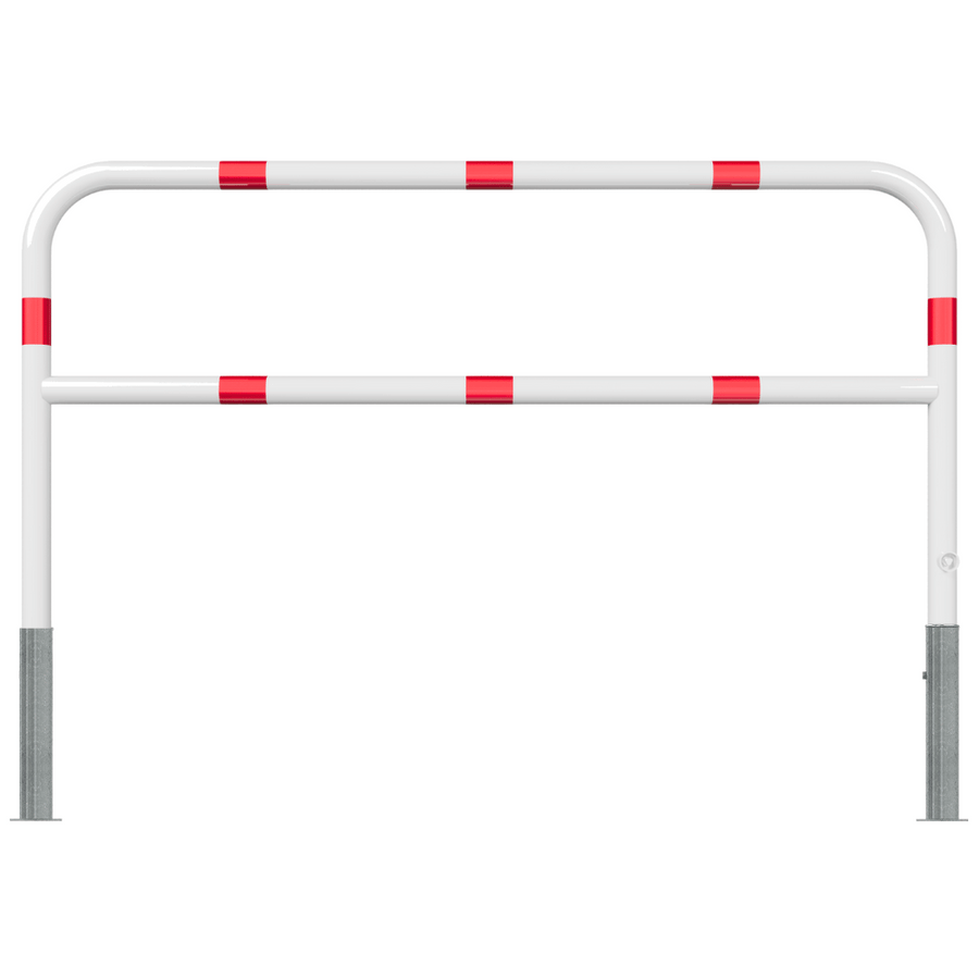 Fietssluis hek Ø60 mm | Uitneembaar met slot | Breedte opties | Wit-rood