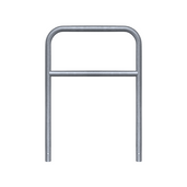 Verzinkt stalen fietssluis hek (1000 x 1400 mm) met Ø60 mm buis, voor betonverankering.
