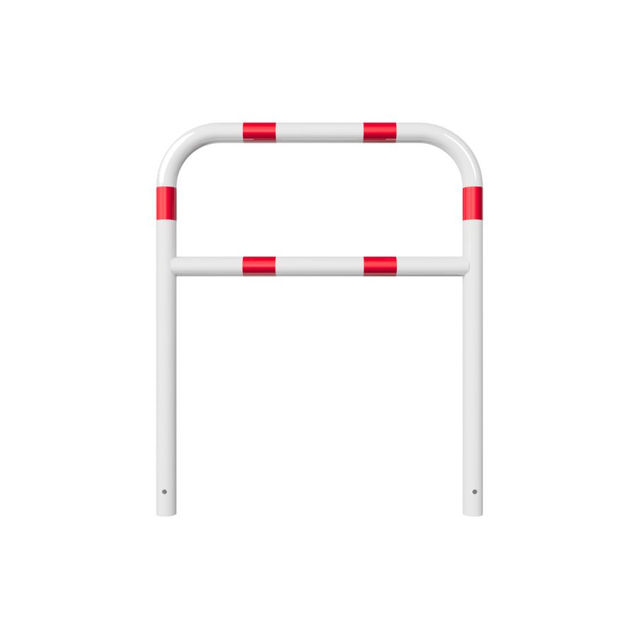 Fietssluis hek Ø60 mm | Breedte opties | Wit-rood | In beton verankeren