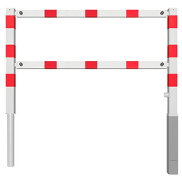 Fietssluis hek 70x70 mm uitneembaar met slot in wit-rood en diverse breedtes