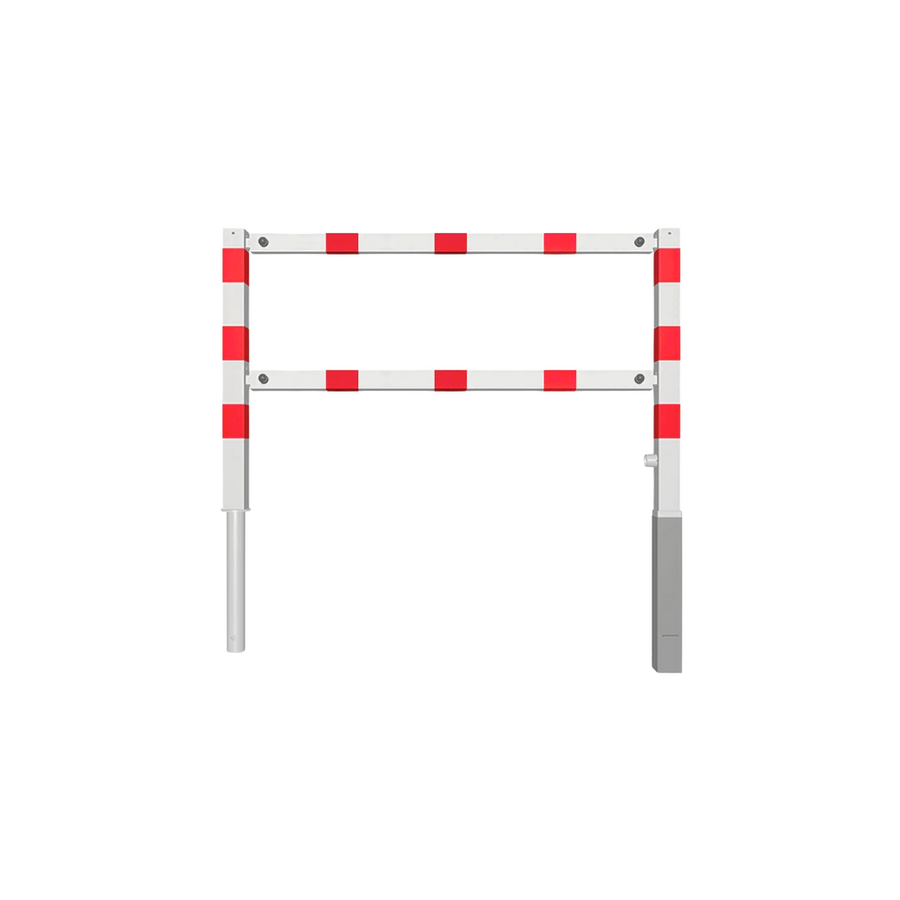 Fietssluis hek 70x70 mm | Uitneembaar met slot | Breedte opties | Wit-rood