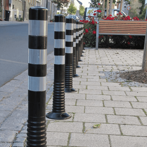 Flexibele paaltjes | Zwart-wit | Hoogte 450, 750, 1000 mm