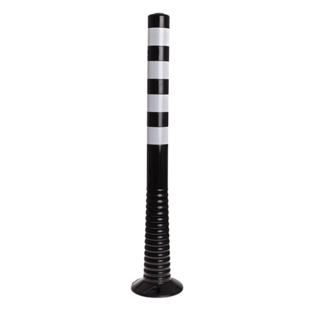 Flexibele afzetpaal | Zwart-wit | Hoogte 450, 750, 1000 mm