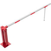 Rode handmatige slagboom, 3000mm, met gasveer en pendelsteun.