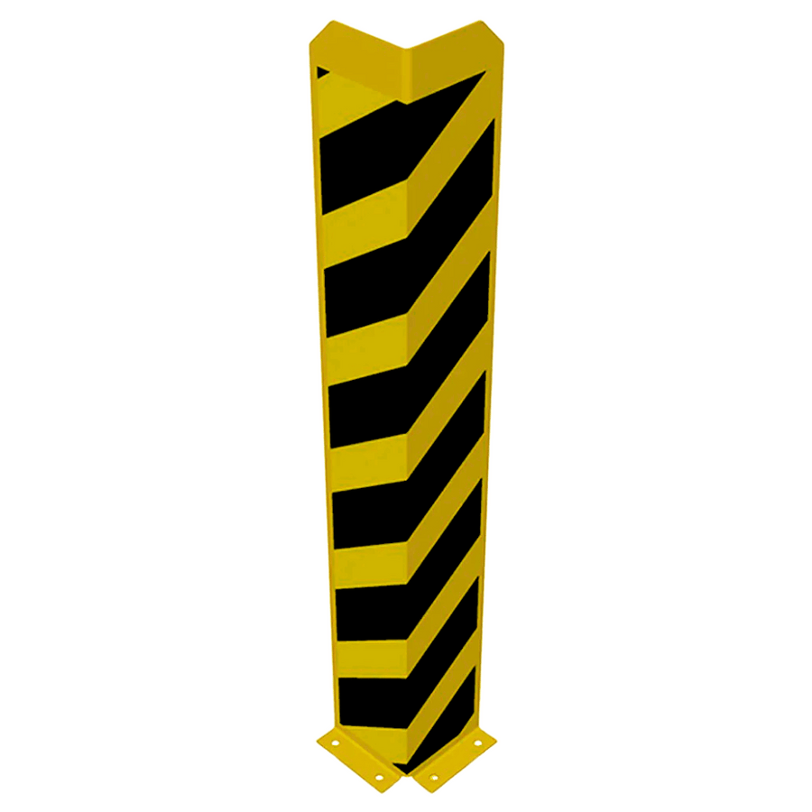 Stootbeschermer hoekprofiel | Voor vloermontage | Geel-zwart