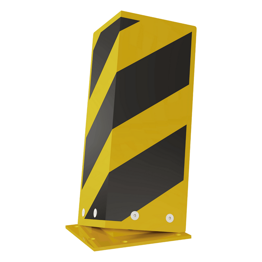 Kolombeschermer hoekprofiel | Geel-zwart | Voor vloermontage (flexibel)