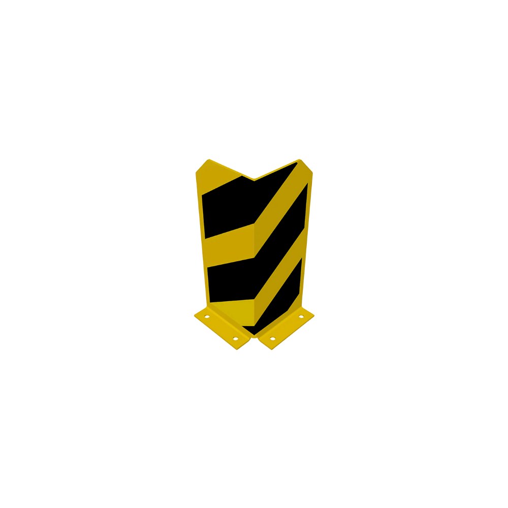 Kolombeschermer hoekprofiel | Voor vloermontage | Geel-zwart