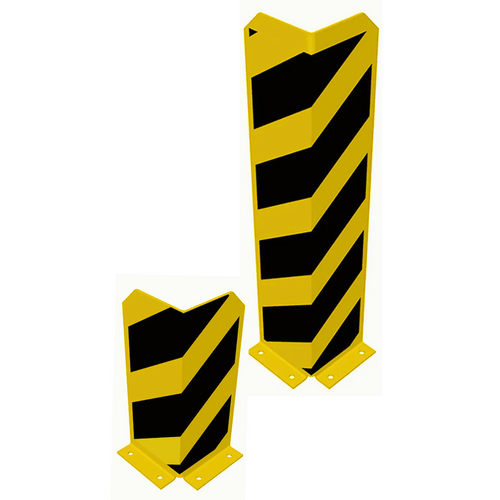 Stootbeschermer hoekprofiel | Voor vloermontage | Geel-zwart