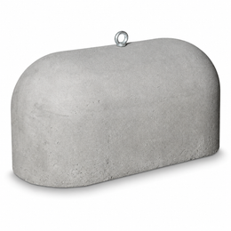 Jumboblok grijs met hijsoog 330 kg Oud Hollands stampbeton