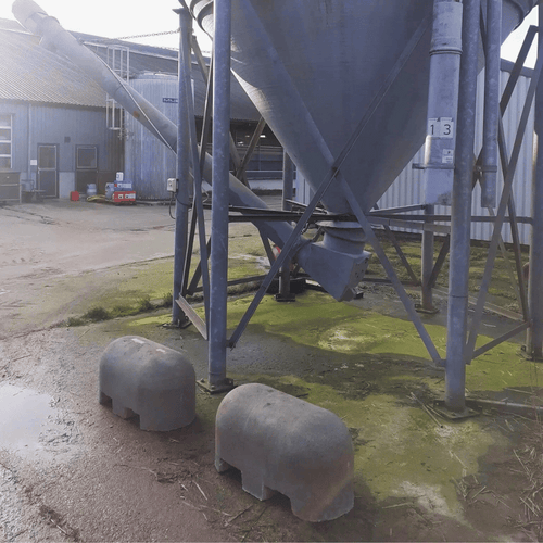 Jumboblok grijs met lepelgaten | 310 kg | Oud Hollands stampbeton